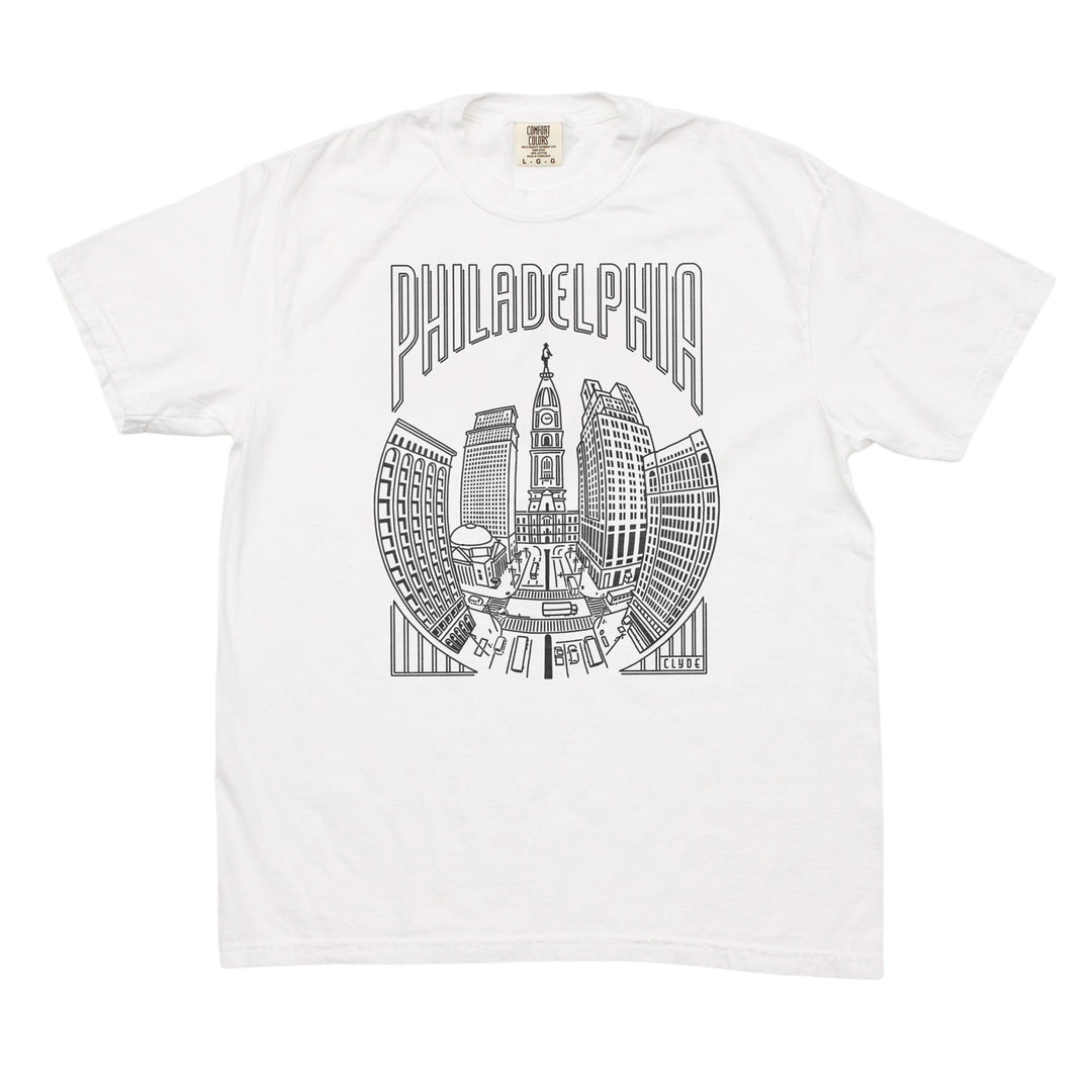 Philadelphia Line Art Heavyweight T-Shirt - Unisex Cut